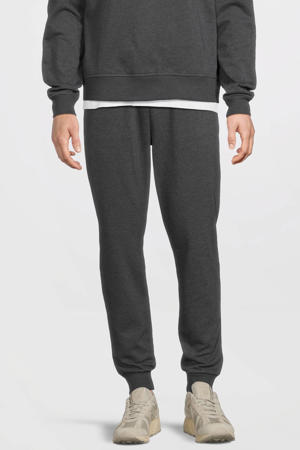 fleece joggingbroek donkergrijs melange