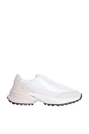 Hike runner nylon sneakers wit/beige