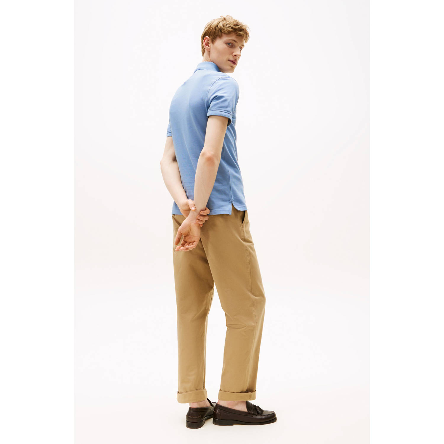 Tommy Hilfiger slim polo lichtblauw