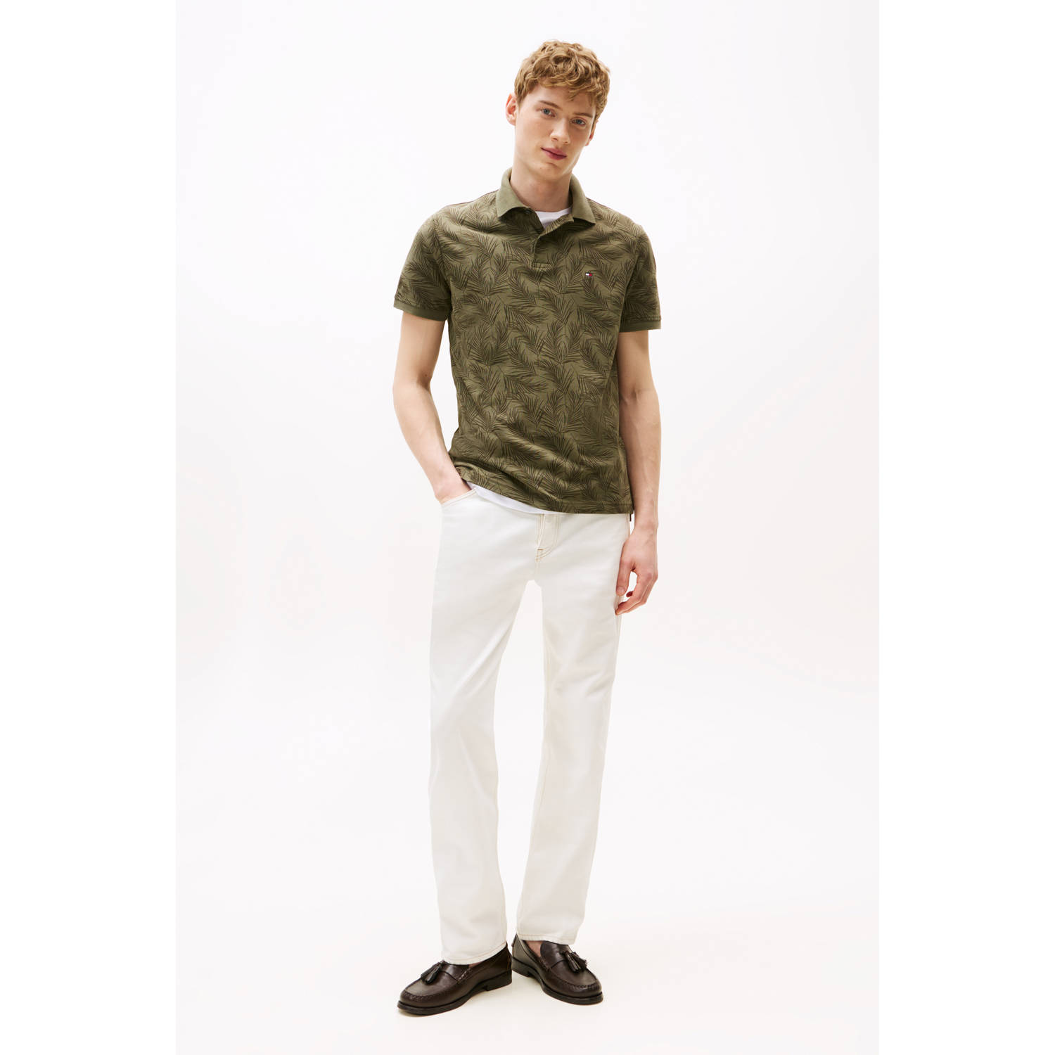 Tommy Hilfiger regular polo olijfgroen