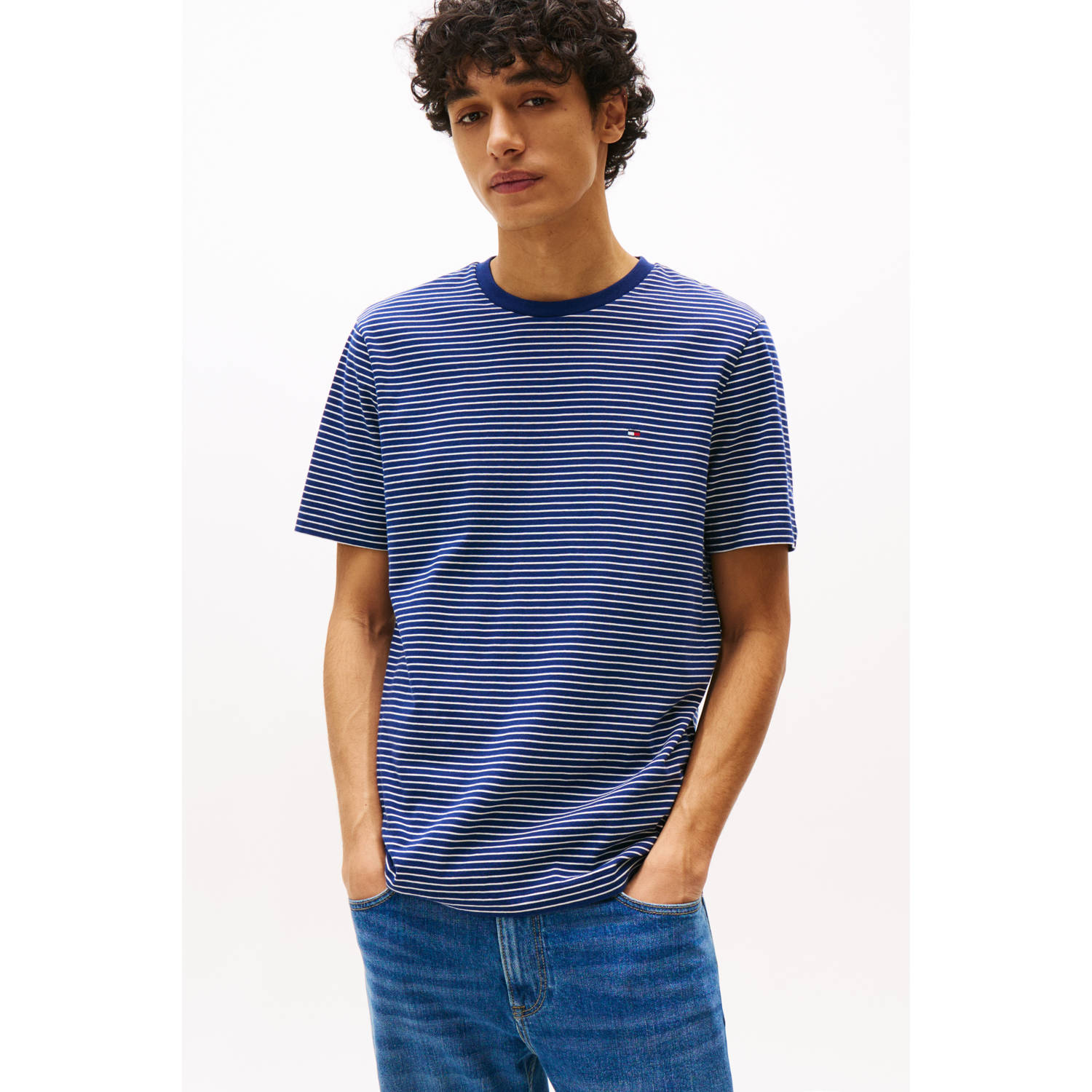 Tommy Hilfiger regular T-shirt donkerblauw