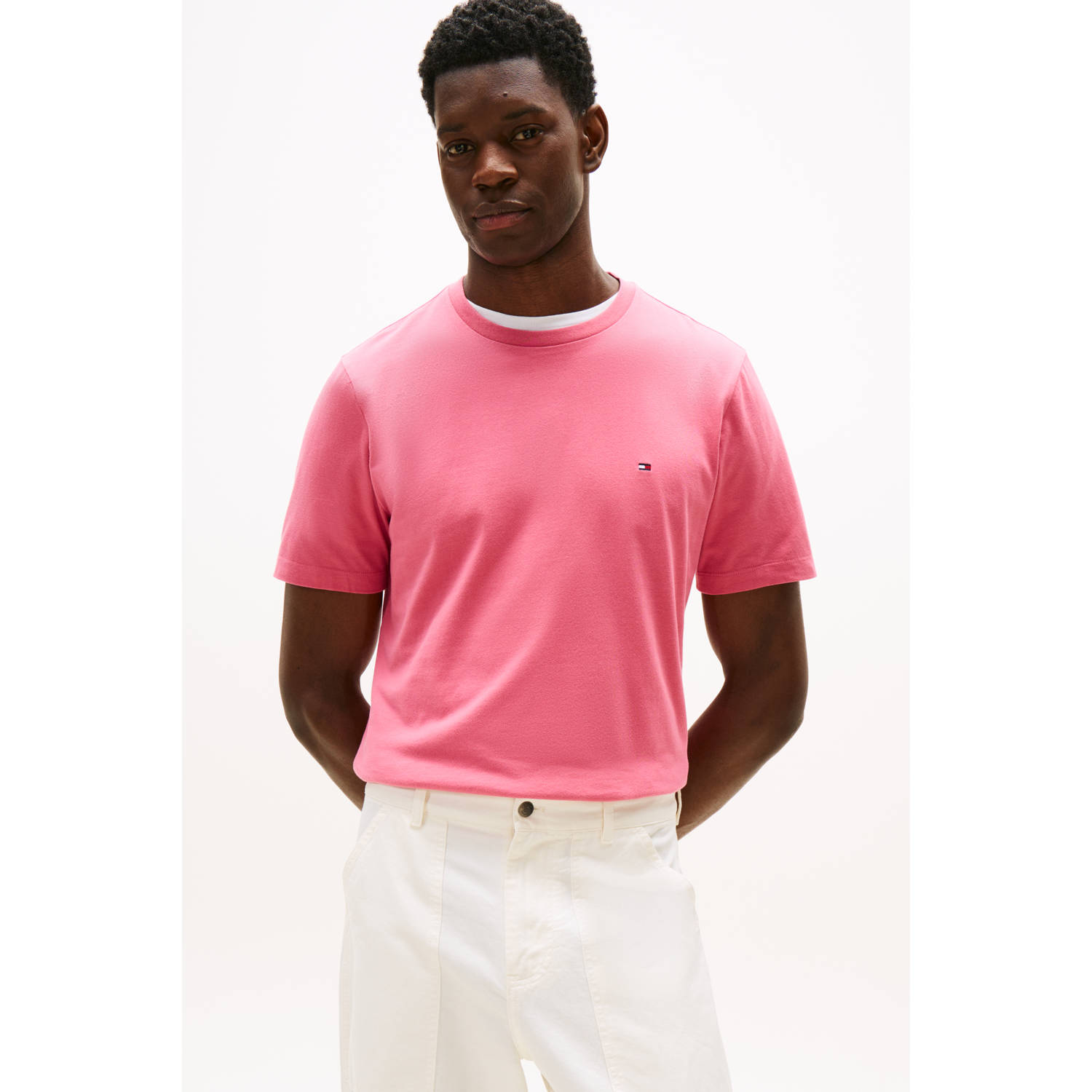 Tommy Hilfiger regular T-shirt roze