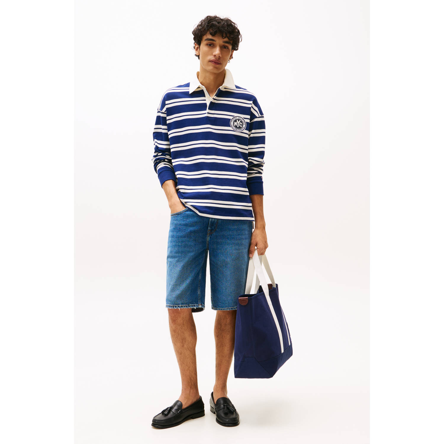 Tommy Hilfiger denim slim short blauw