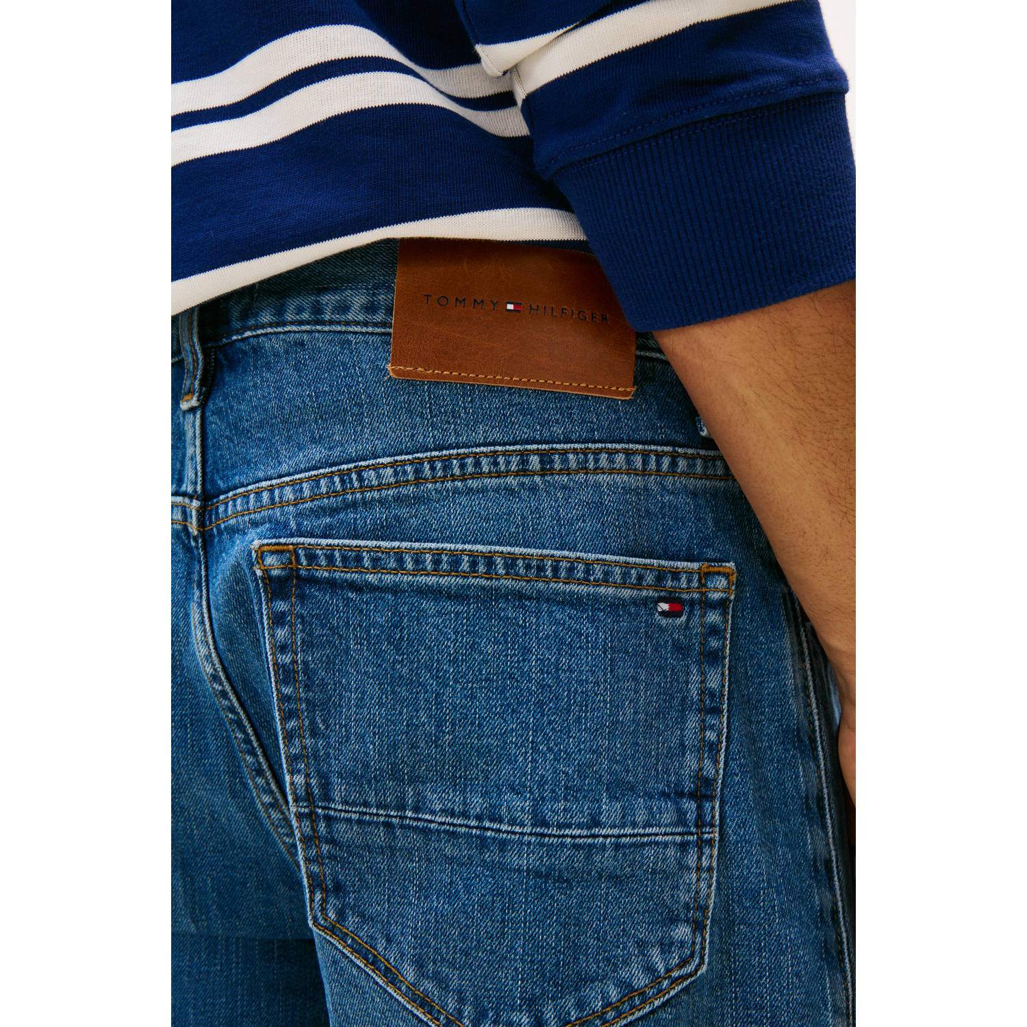 Tommy Hilfiger denim slim short blauw