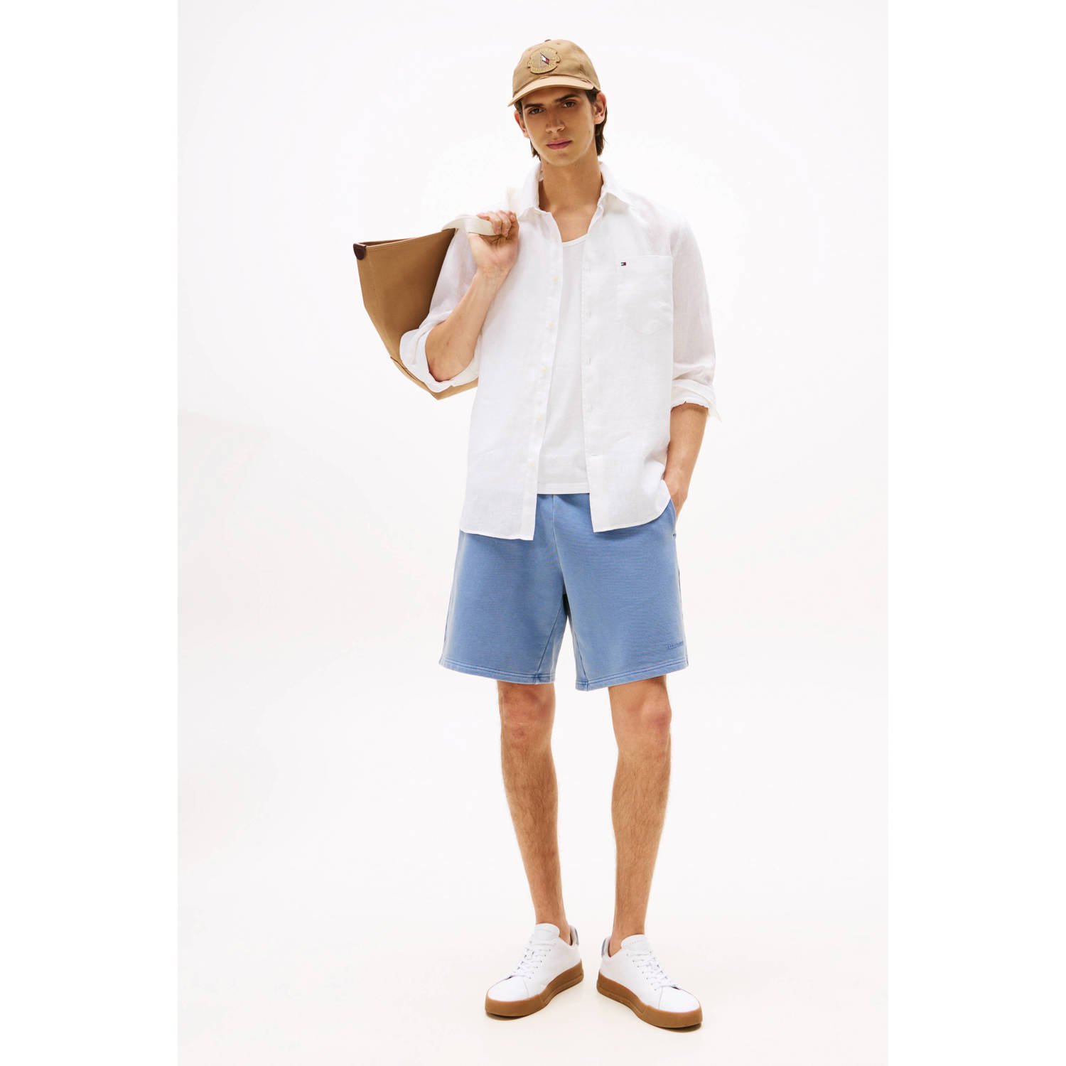 Tommy Hilfiger linnen casual overhemd wit