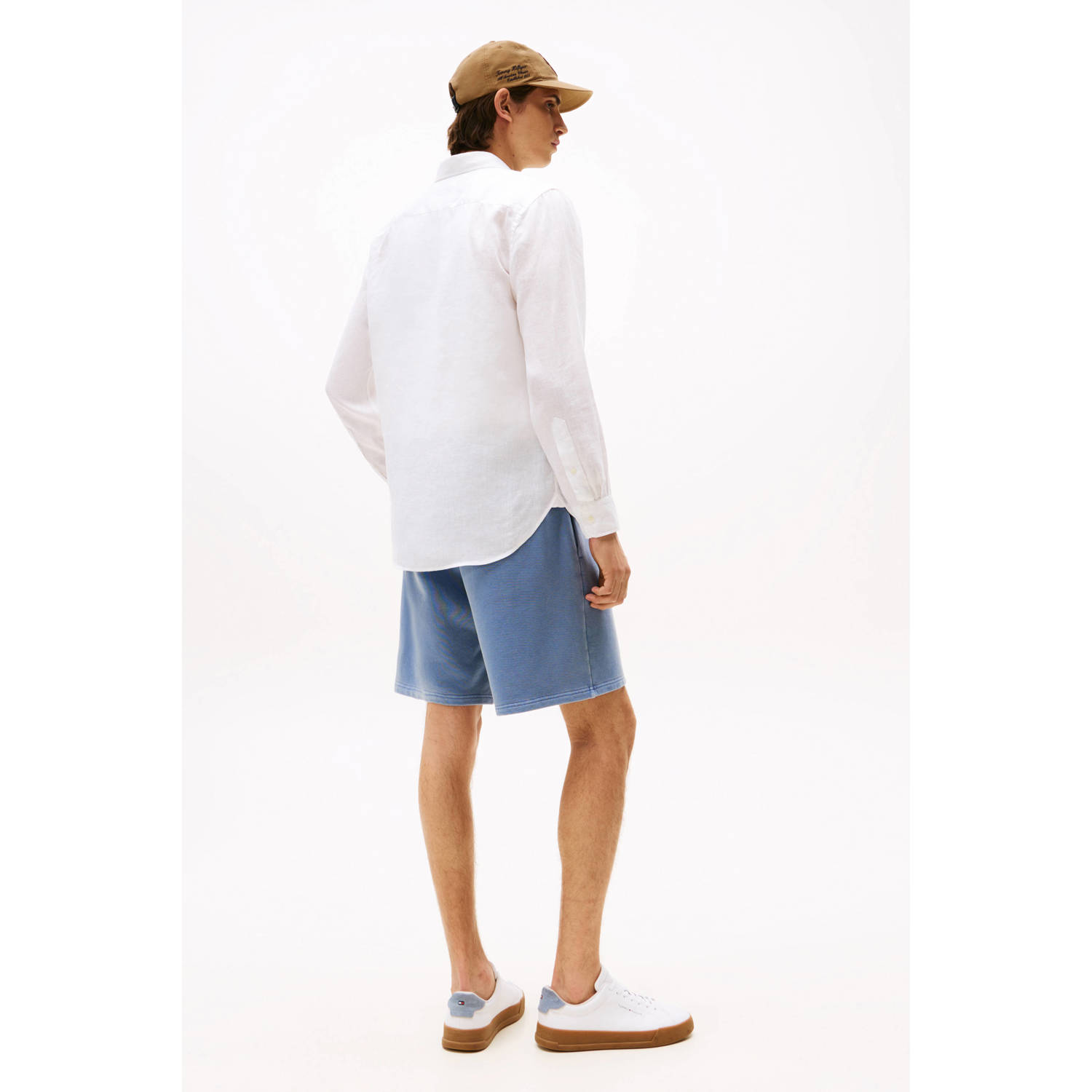 Tommy Hilfiger linnen casual overhemd wit