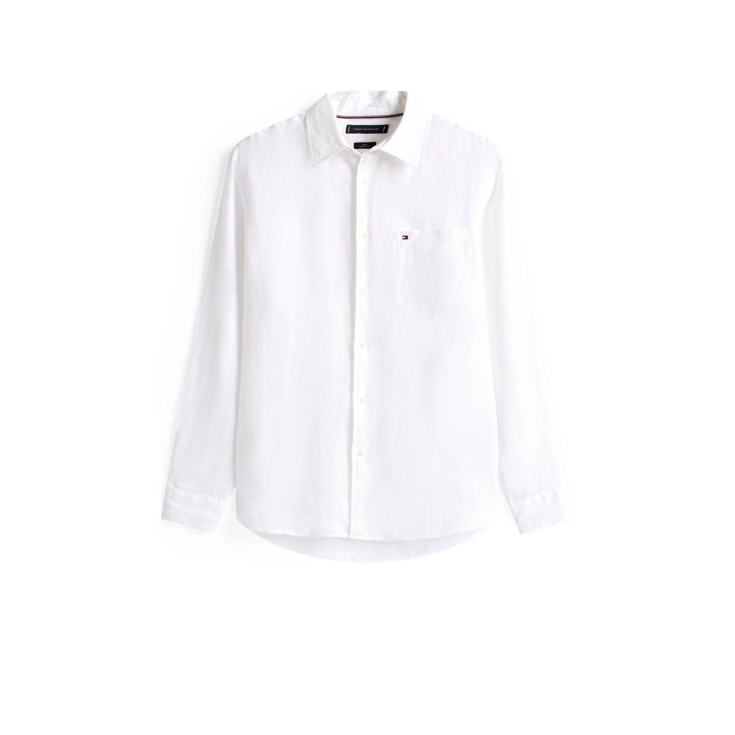 Tommy Hilfiger linnen casual overhemd wit