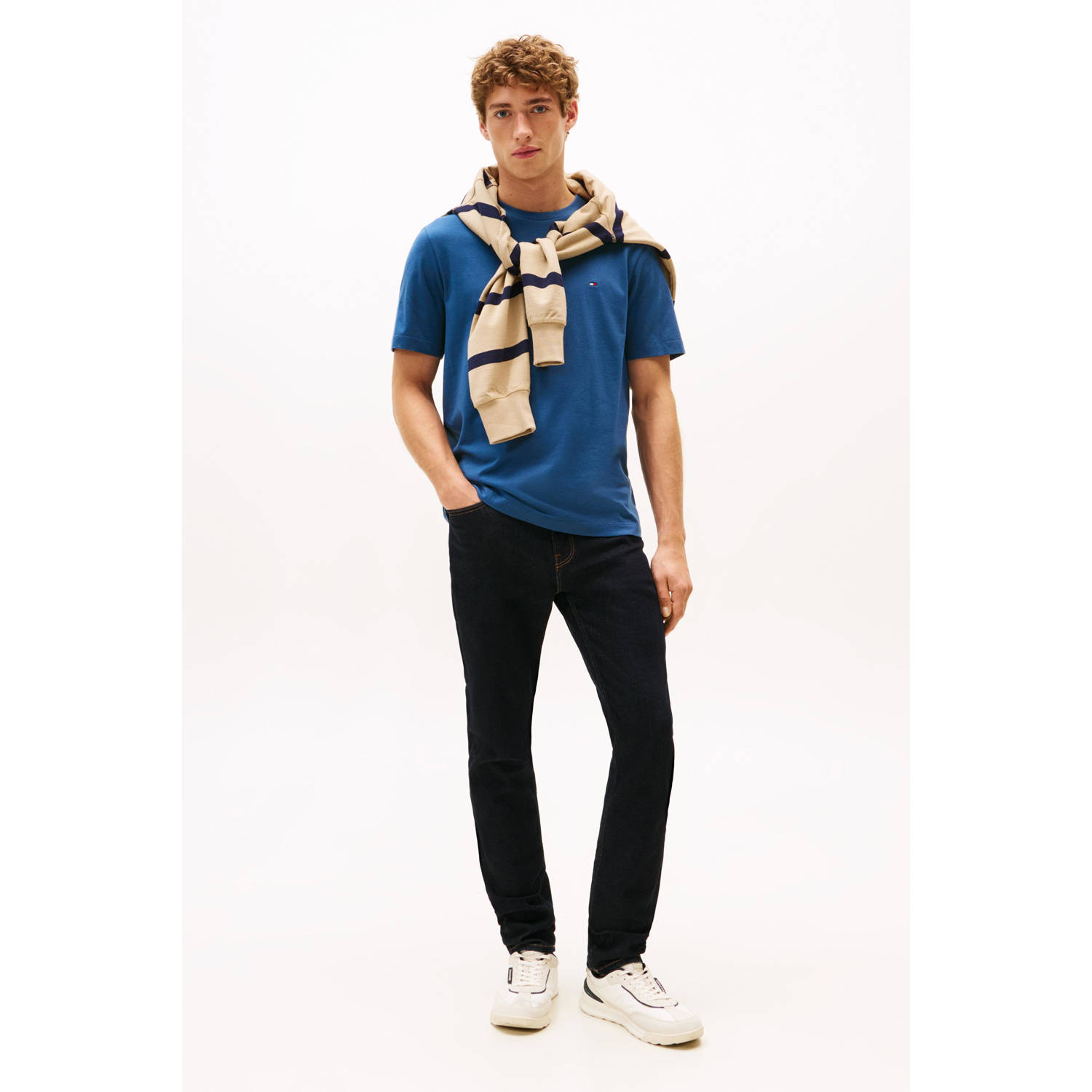 Tommy Hilfiger regular T-shirt donkerblauw