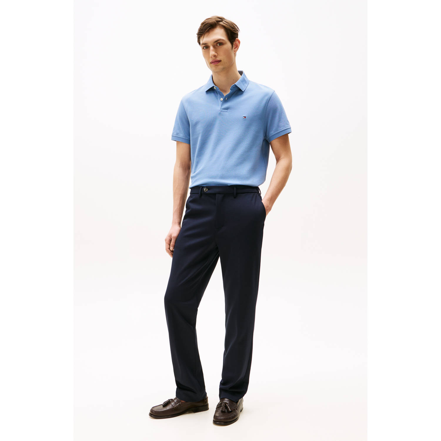 Tommy Hilfiger regular polo Brisk Blue