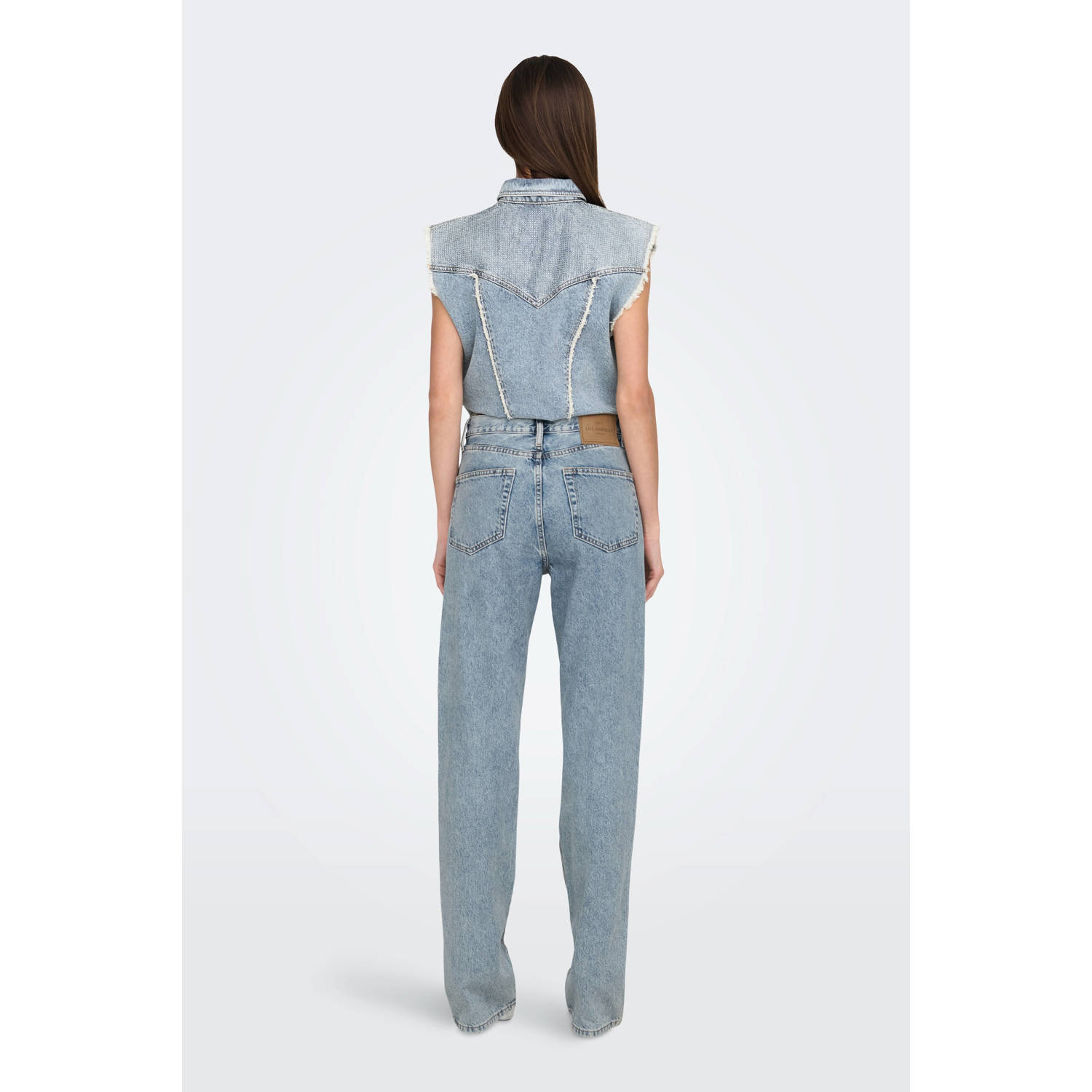 ONLY high waist light blue denim