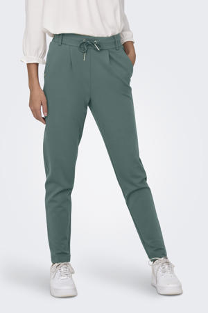 tapered regular waist pantalon grijsgroen