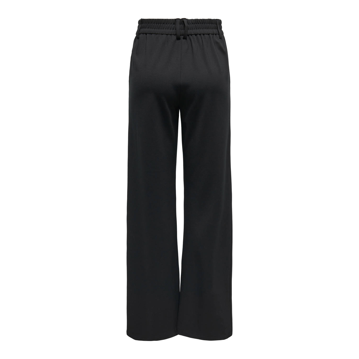 ONLY wide leg regular waist casual broek zwart