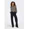 ONLY wide leg regular waist casual broek zwart