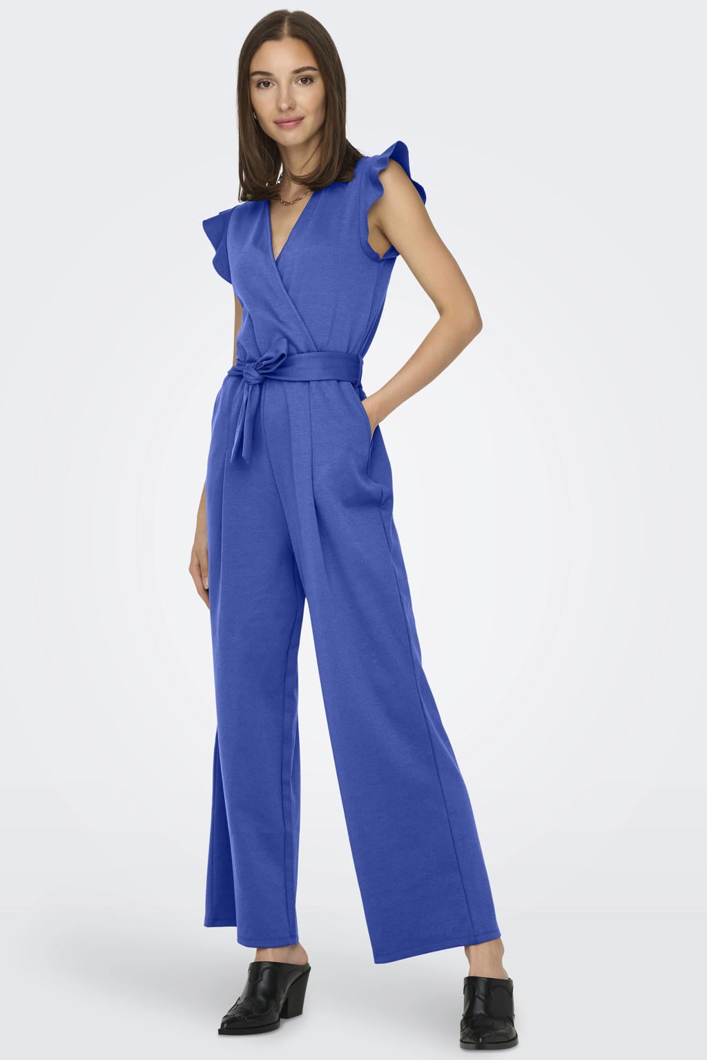 JDY regular jumpsuit blauw