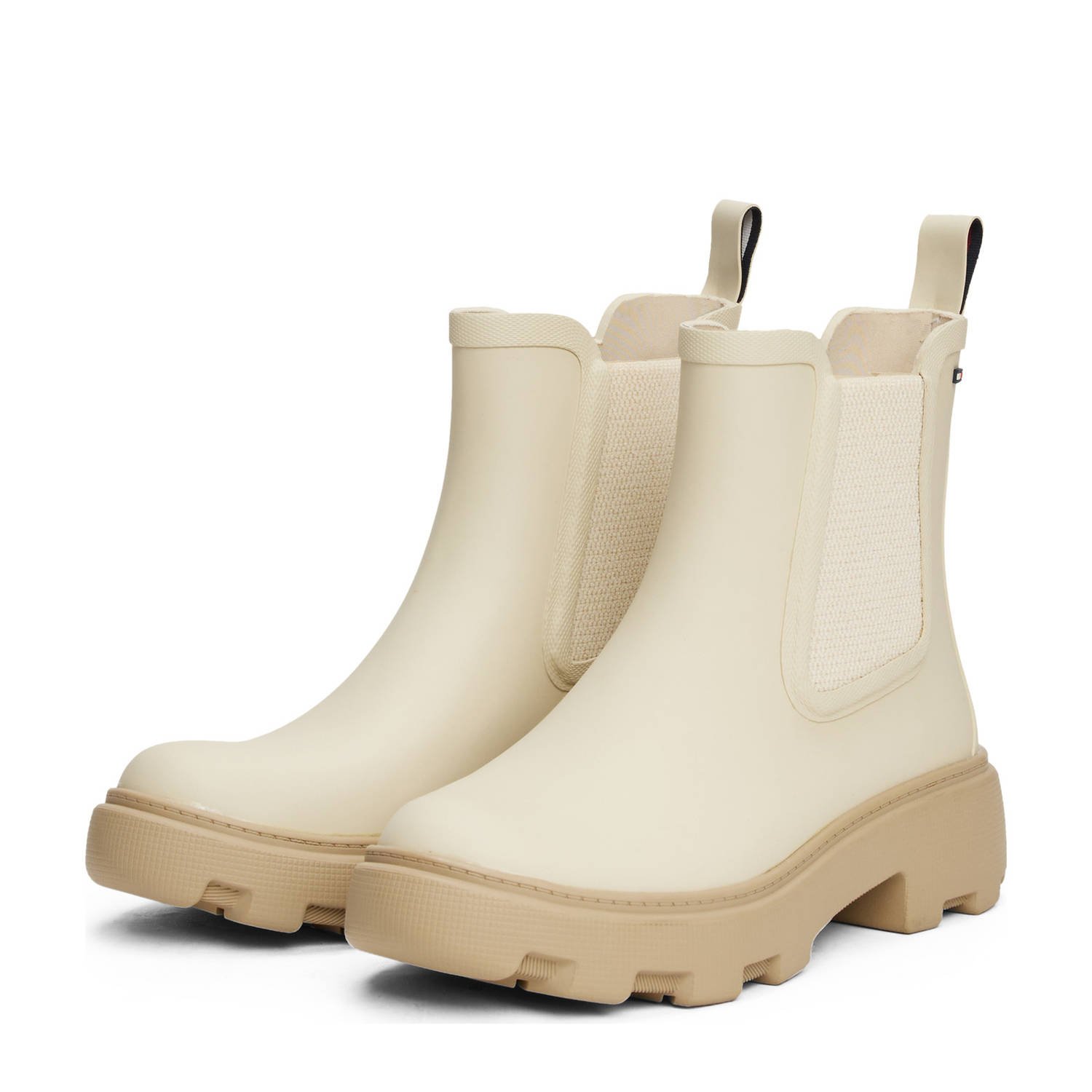 Tommy Hilfiger chunky regenlaarzen ecru