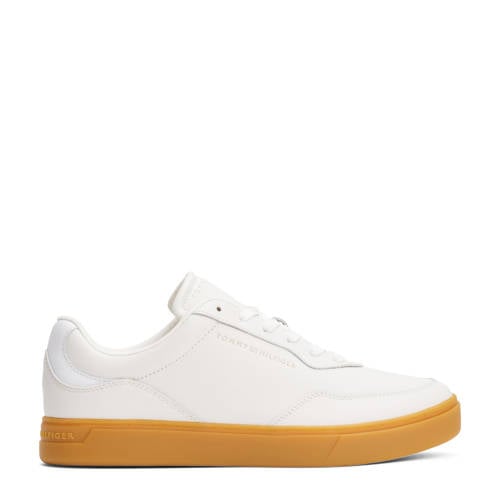 Tommy Hilfiger leren sneakers ecru afbeelding