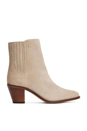 suède enkellaarzen beige