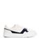 Tommy Hilfiger leren sneakers wit/donkerblauw