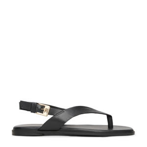   leren sandalen zwart