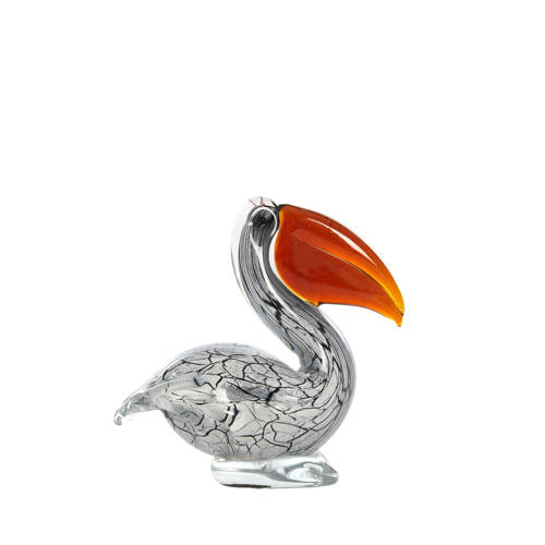 Light & Living ornament Pelican - wit/zwart/oranje
