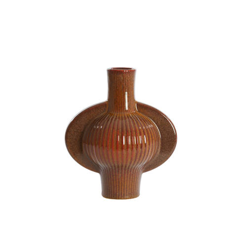 Light & Living vaas Melnik (31x18,5 cm) - roodbruin