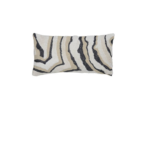 Light & Living sierkussen Bunbury (30x60 cm) - off white/zand/bruin