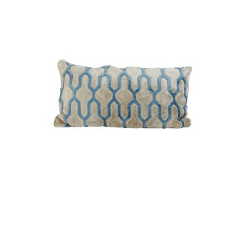 Light & Living sierkussen Jembana (30x60 cm) - zand/blauw