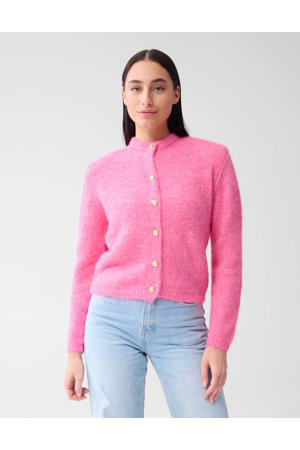 gebreid vest roze