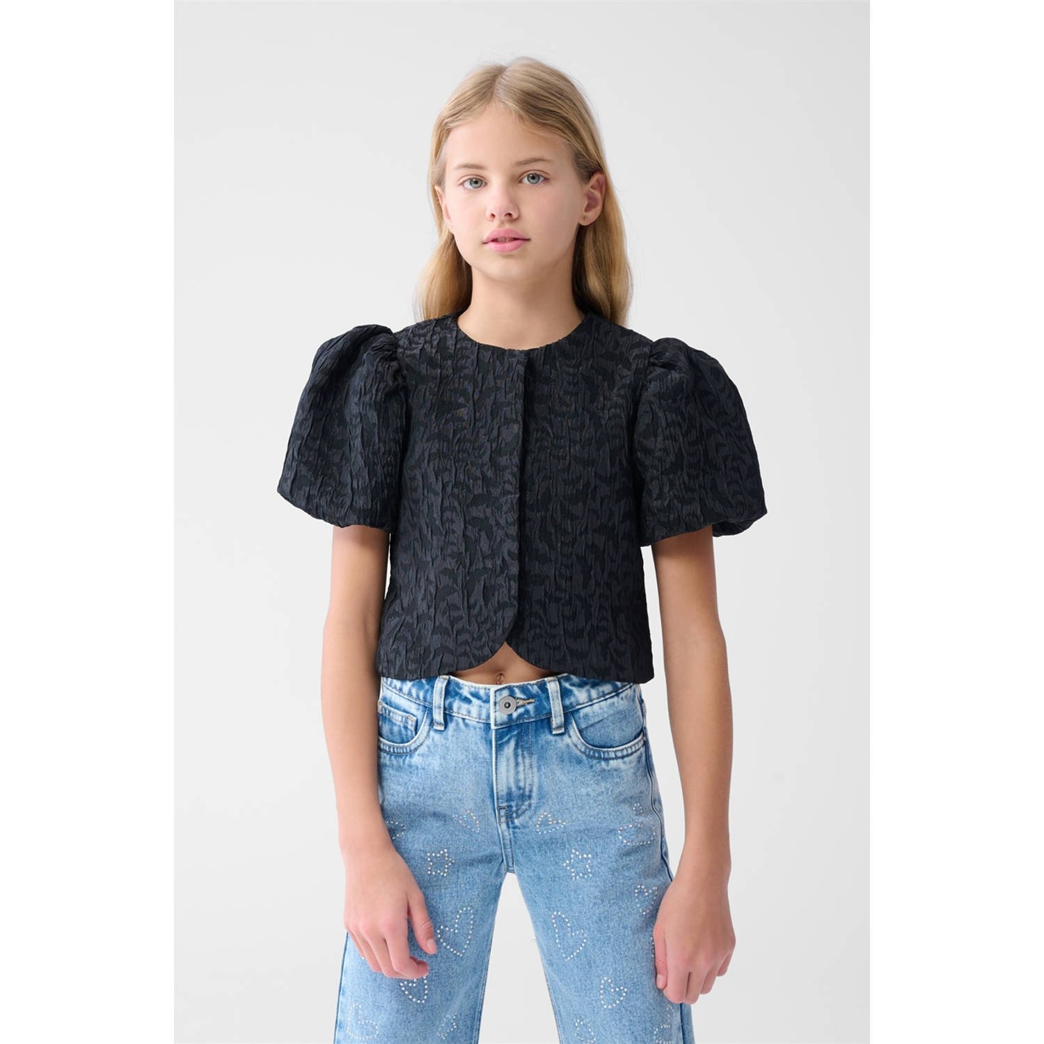 Shoeby blazer met pofmouwen zwart