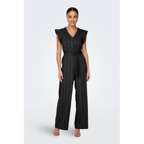 ONLY regular jumpsuit zwart gebreid afbeelding