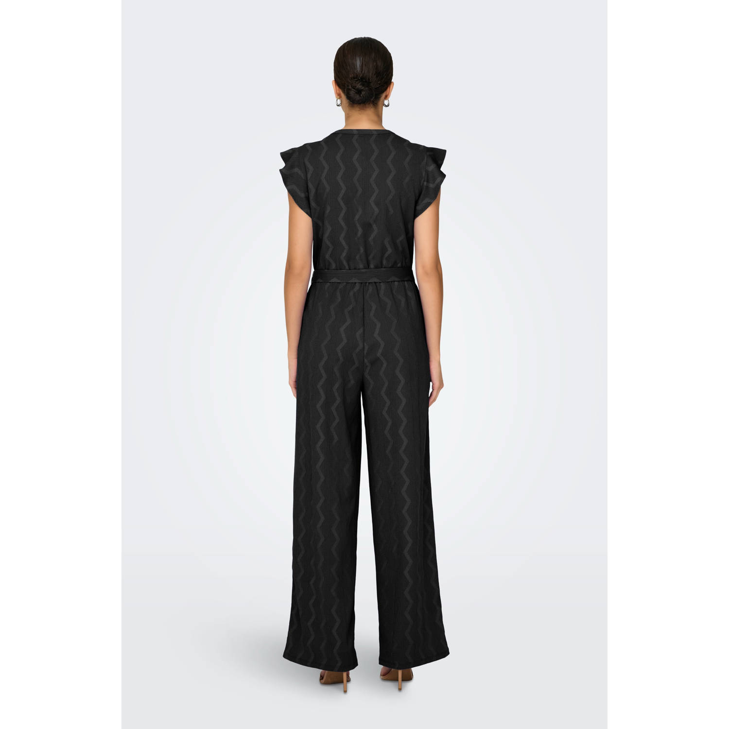 ONLY regular jumpsuit zwart gebreid