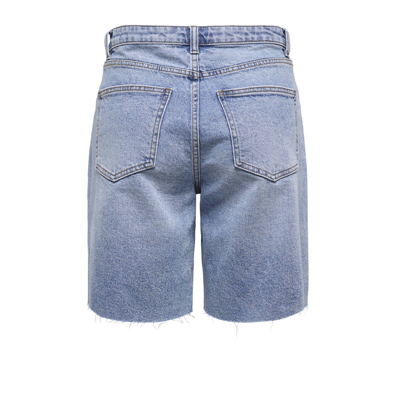 ONLY wide leg high waist denim short light blue denim