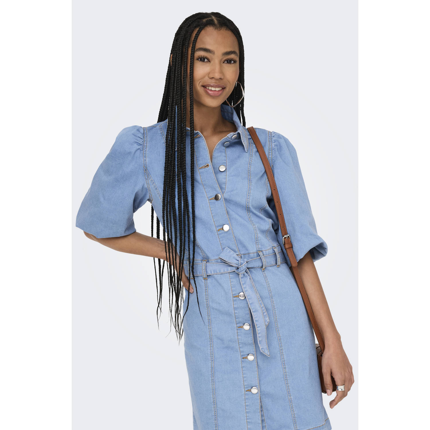 ONLY spijkerjurk light blue denim