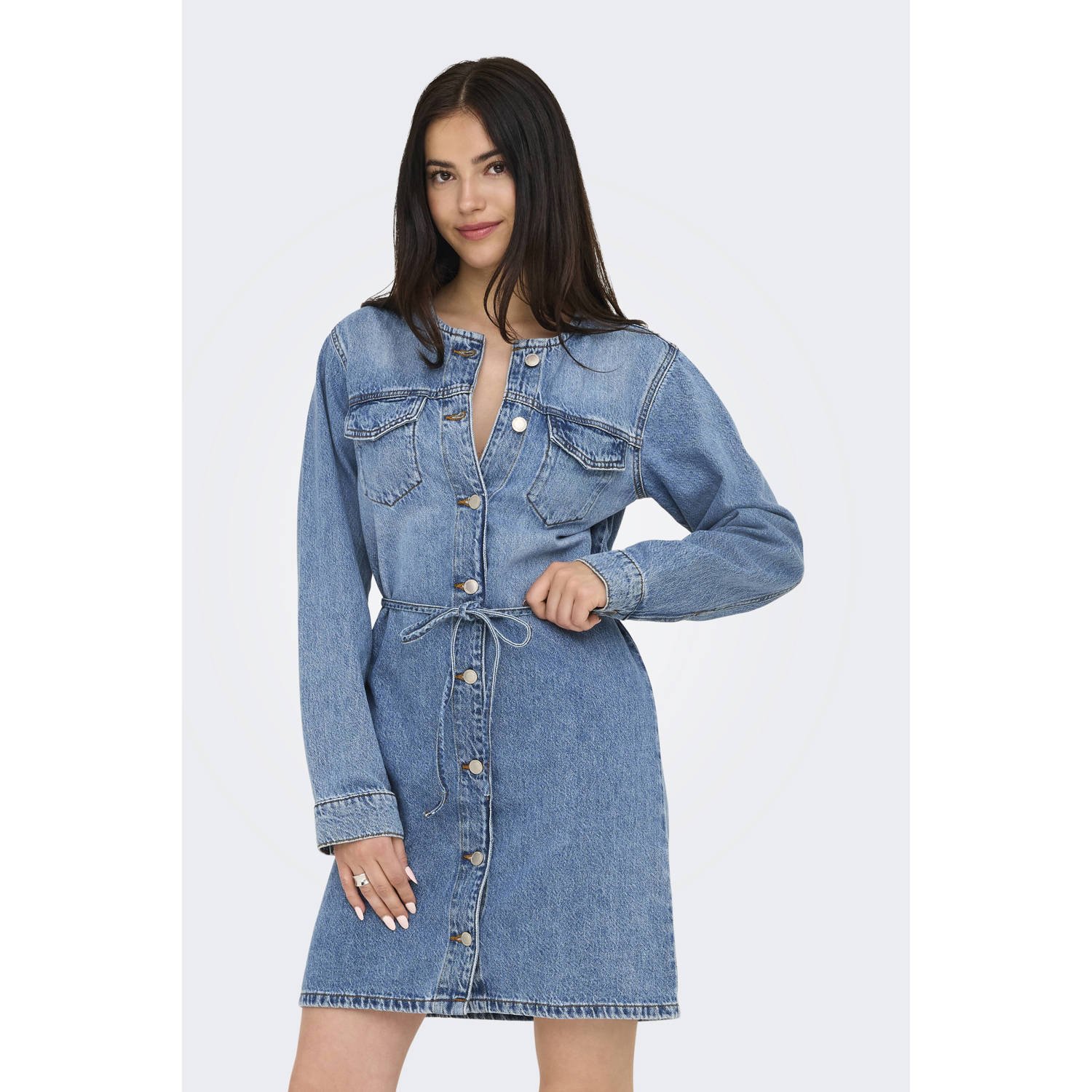 ONLY spijkerjurk light blue denim