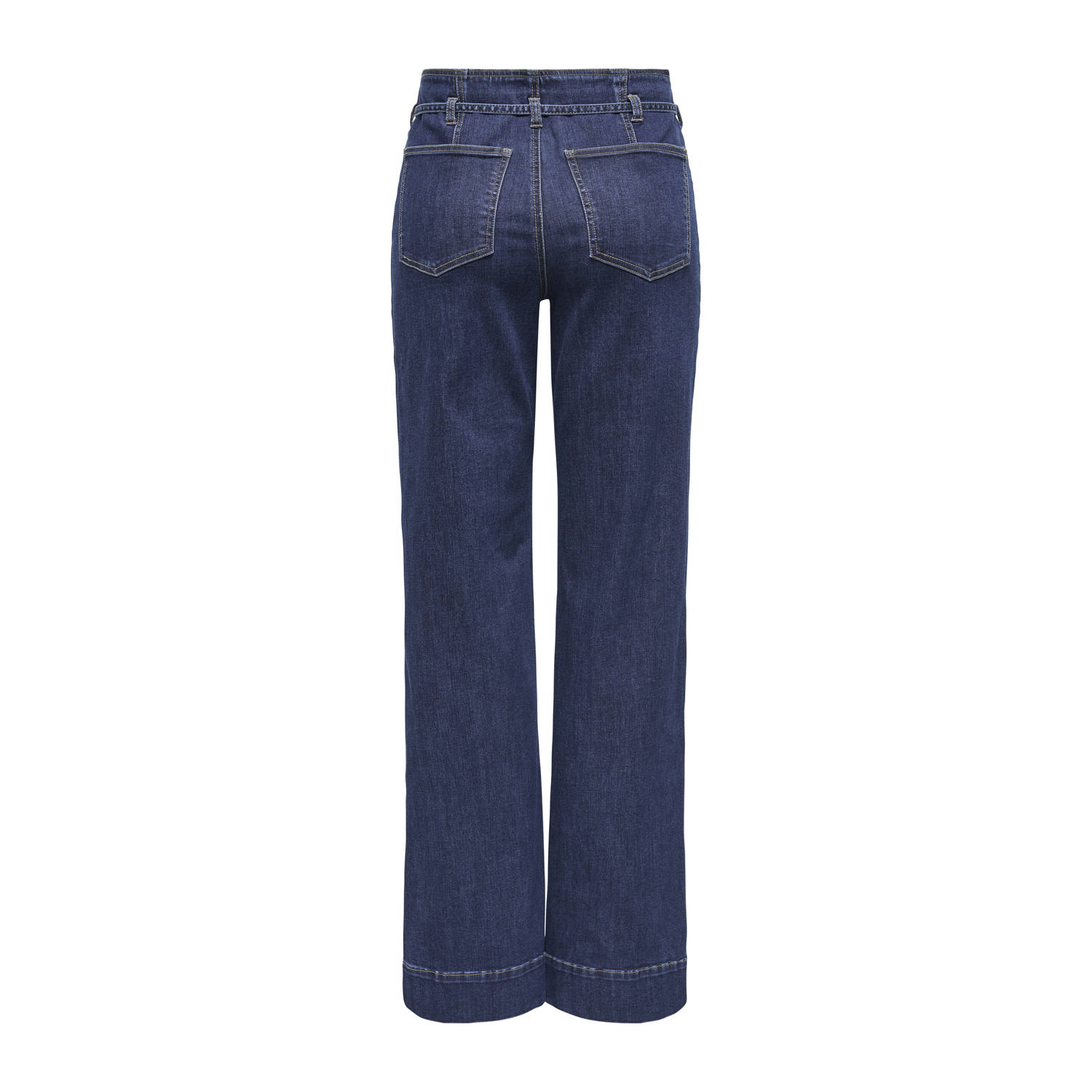 ONLY high waist wide leg jeans dark blue denim