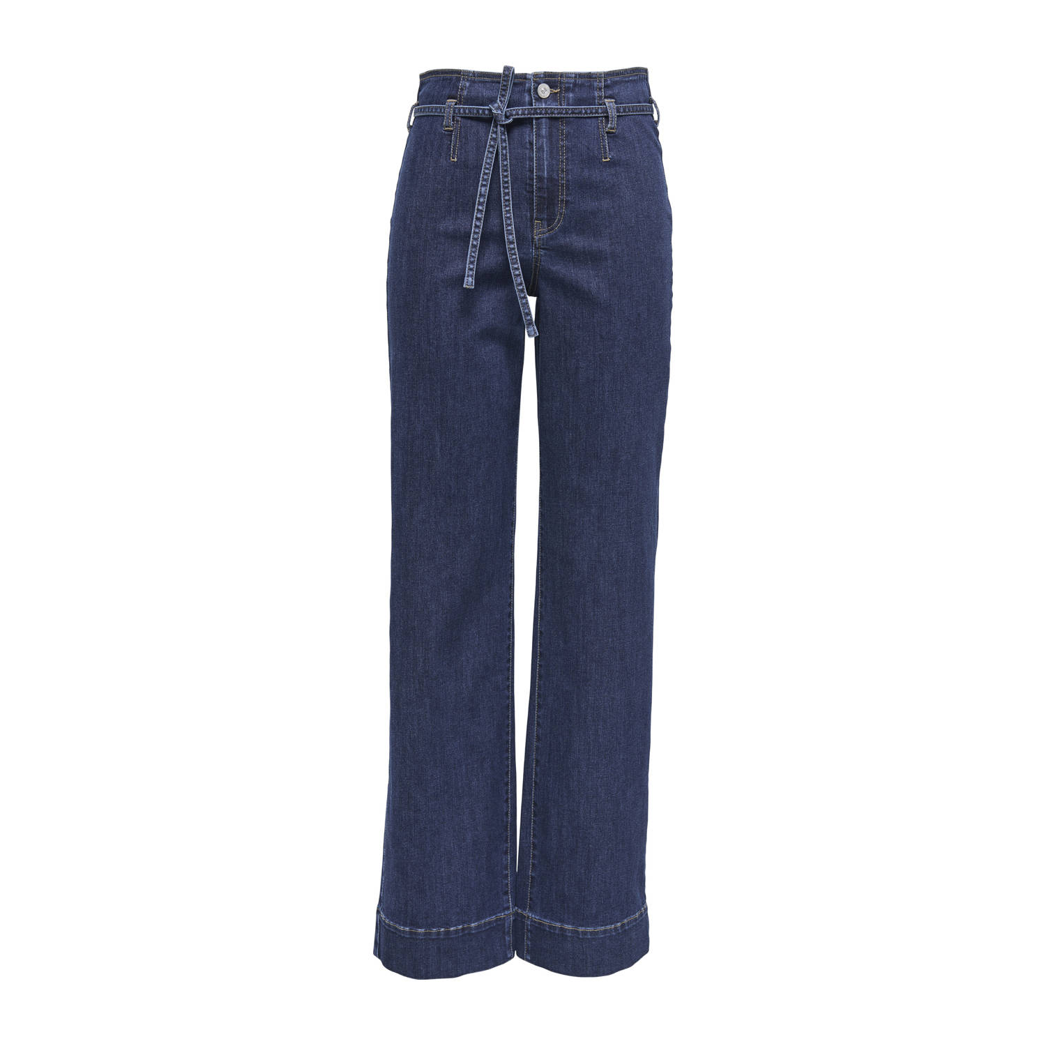 ONLY high waist wide leg jeans dark blue denim