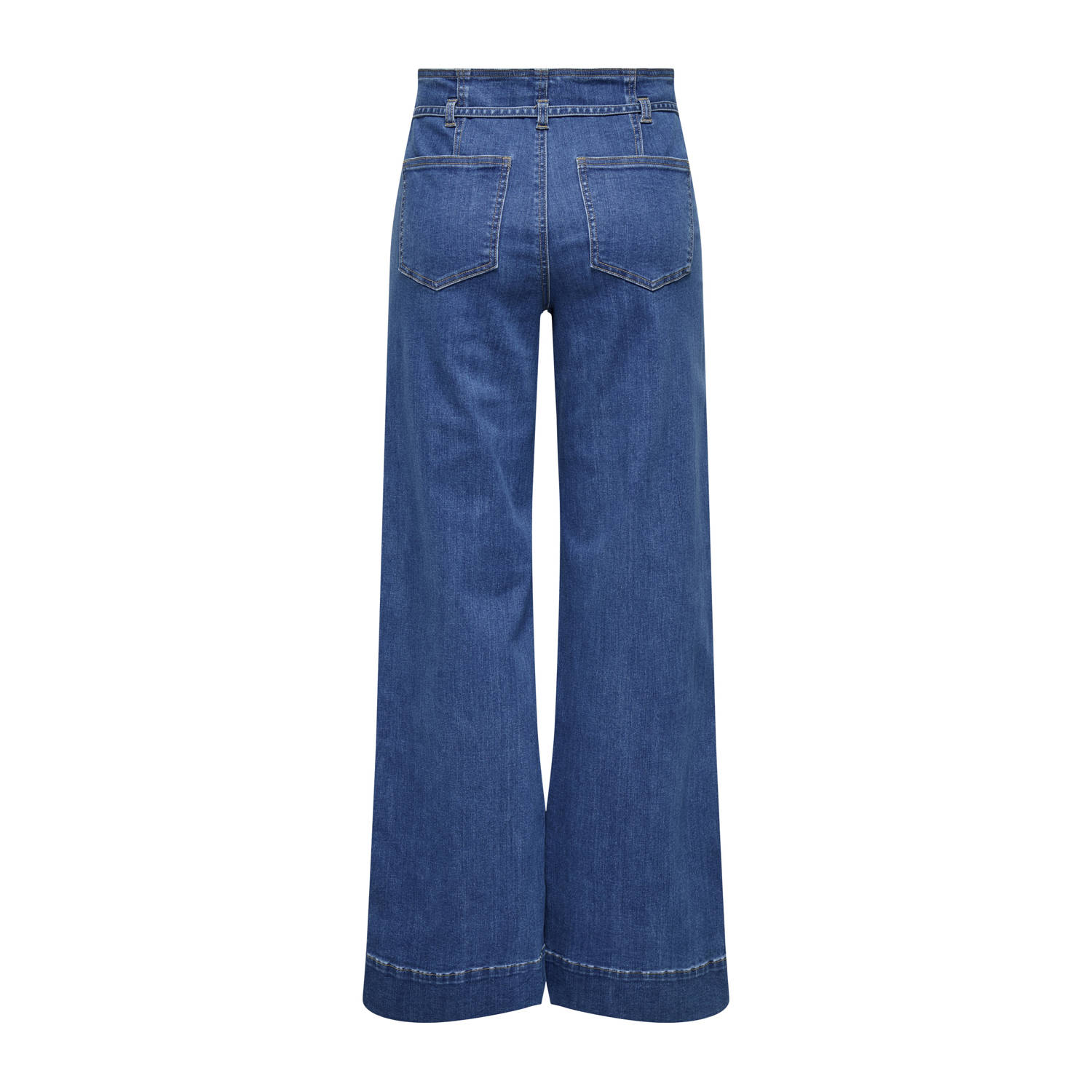 ONLY high waist wide leg jeans medium blue denim