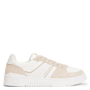 suède sneakers beige/wit