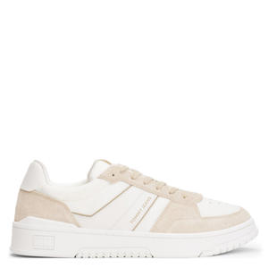 suède sneakers beige/wit