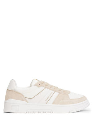 suède sneakers beige/wit