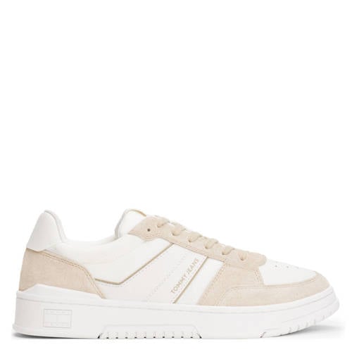 Tommy Jeans suède sneakers beige/wit afbeelding