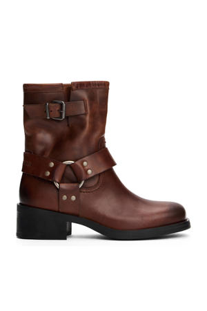 leren bikerboots bruin