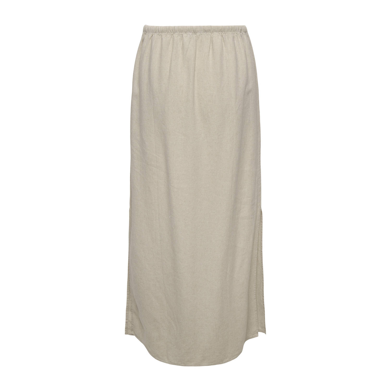 JDY linnen midi rok zand