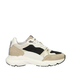 Raven  suède sneakers beige/zwart