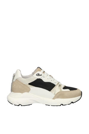 Raven  suède sneakers beige/zwart