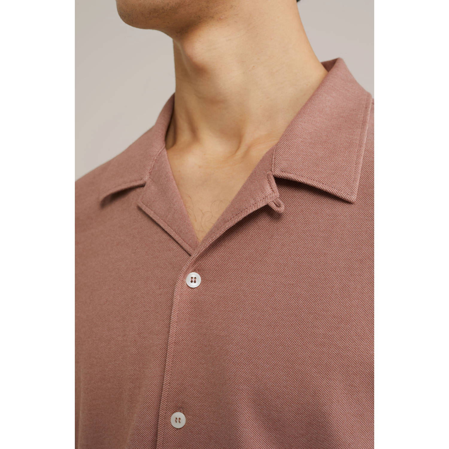 WE Fashion WE Fundamentals casual overhemd oudroze