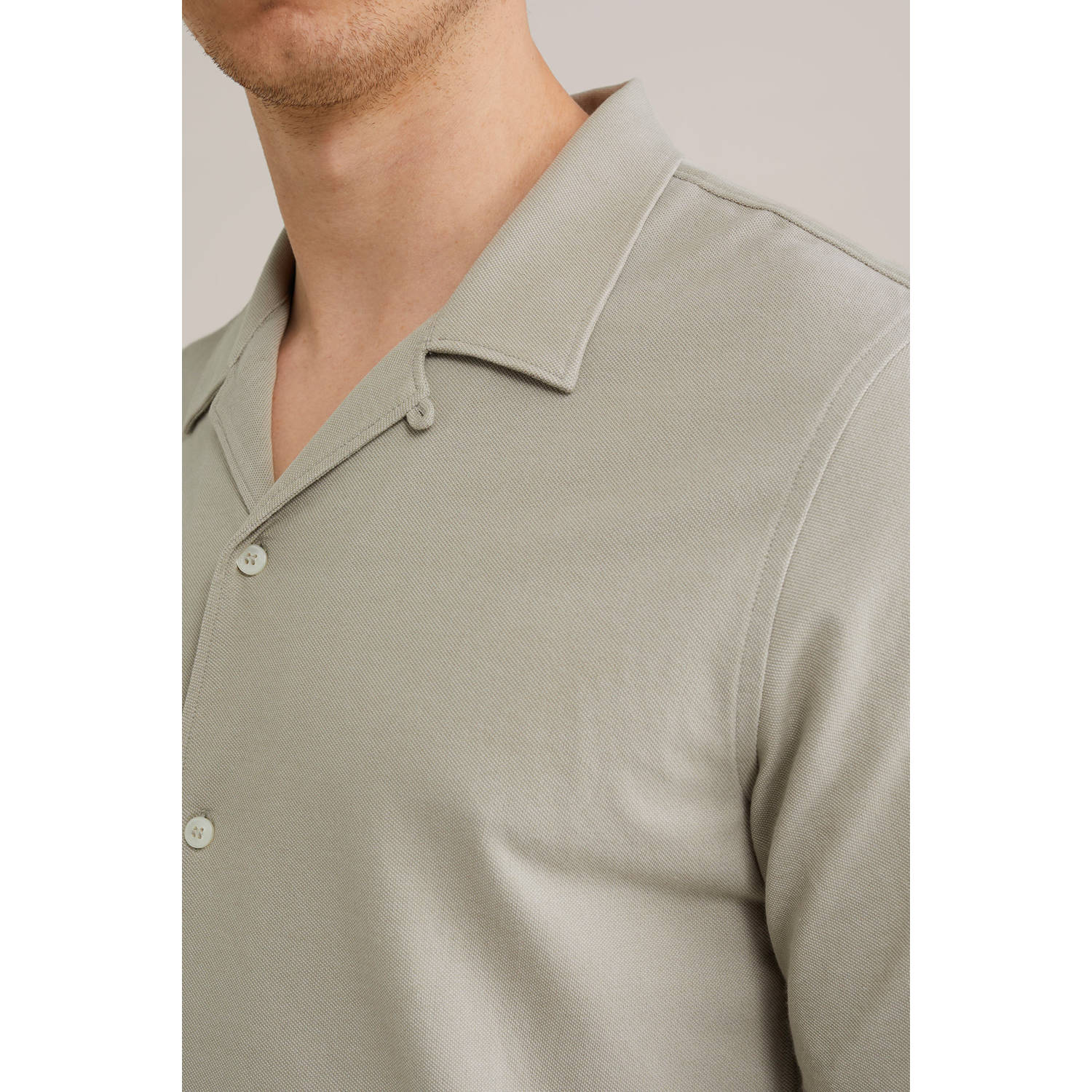 WE Fashion WE Fundamentals casual overhemd taupe