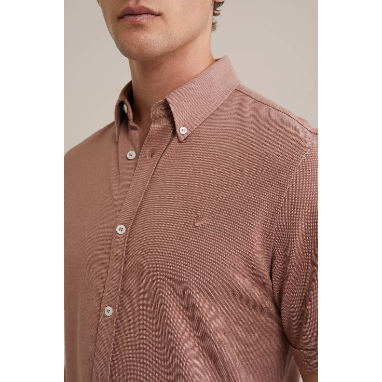 WE Fashion WE Fundamentals casual overhemd oudroze