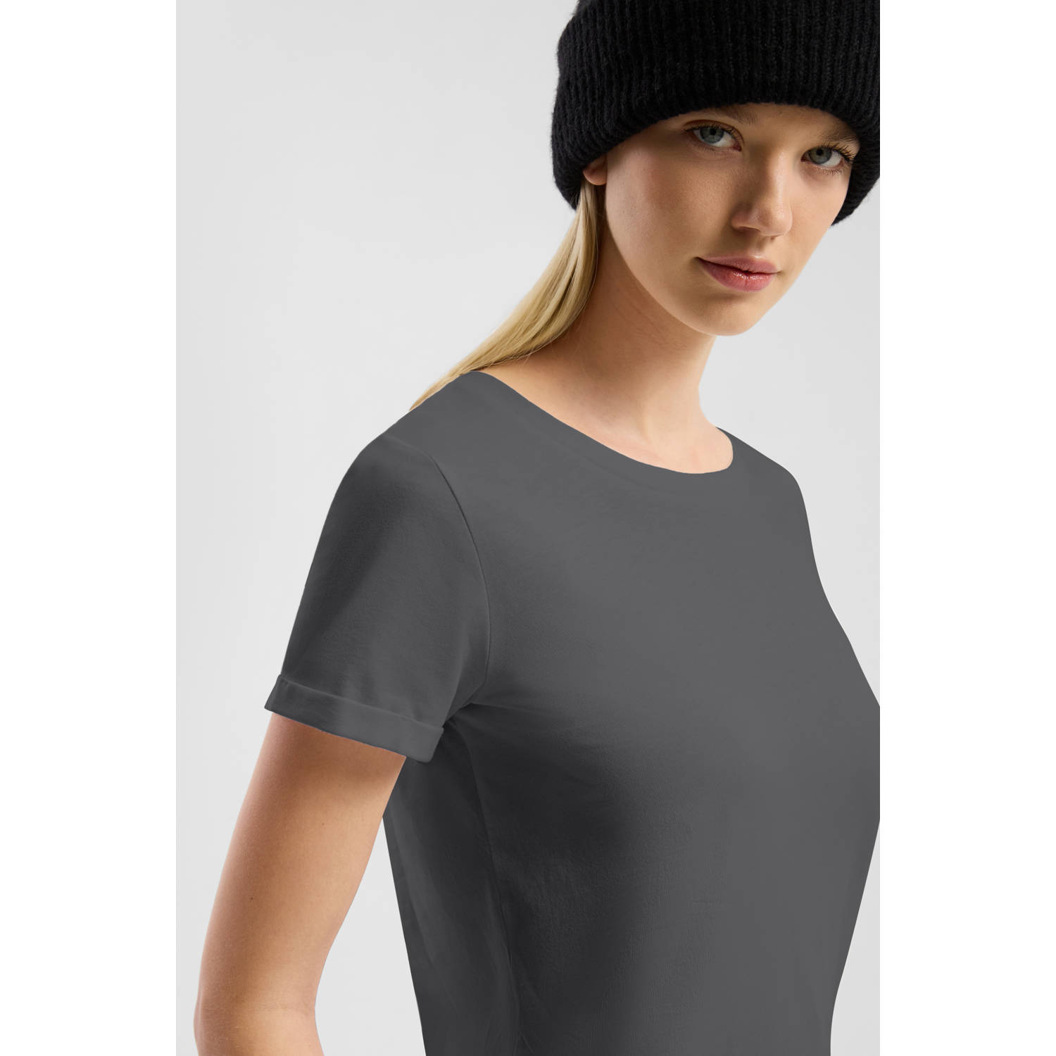 Q S by s.Oliver T-shirt antraciet