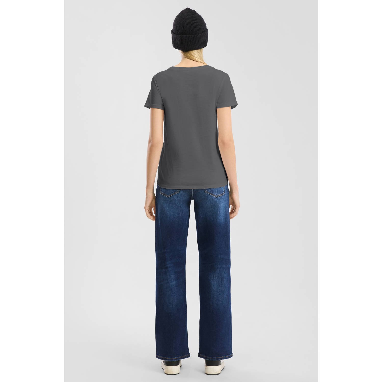Q S by s.Oliver T-shirt antraciet